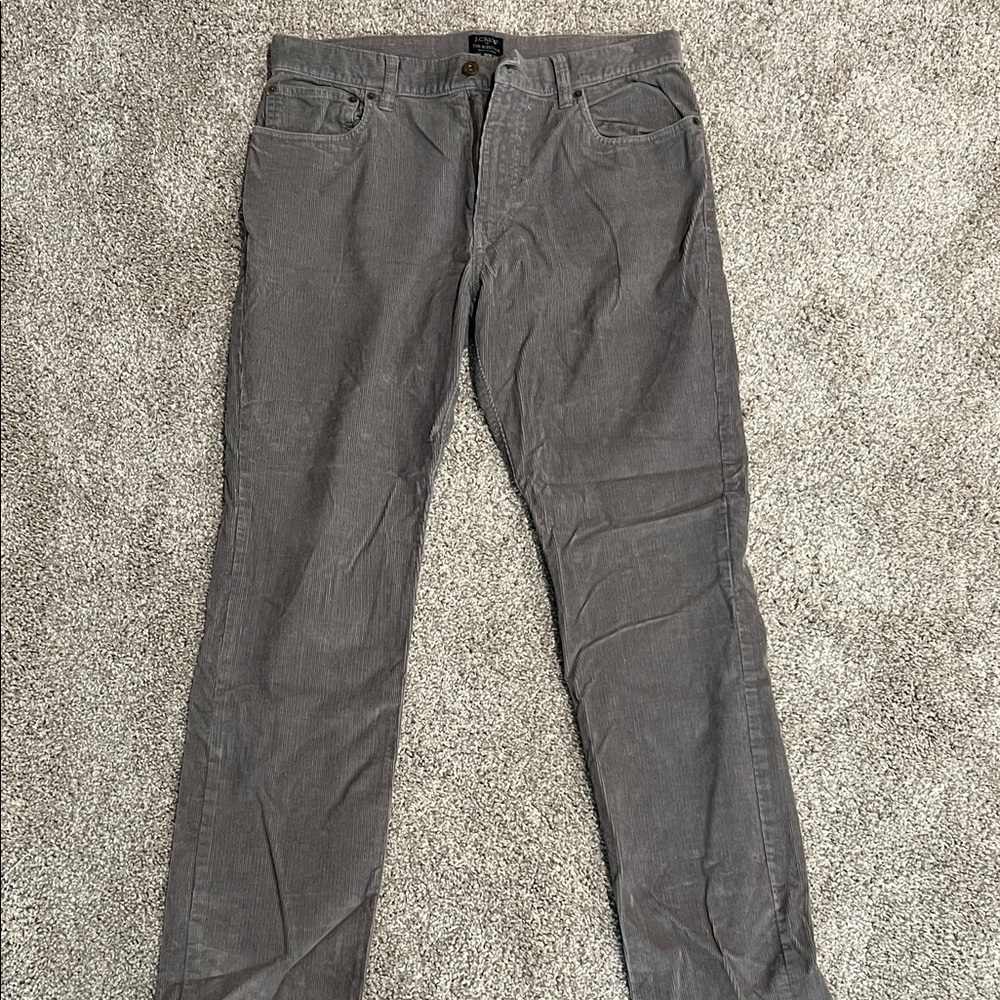 J. Crew Men's Corduroy Pants in Gray